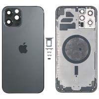 [a1466] SCOCCA BACK COVER PER APPLE IPHONE 12 PRO MAX NERO