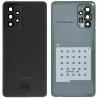 [b3285] COPRIBATTERIA BACK COVER PER SAMSUNG GALAXY A725 A72 CON VETRO FOTOCAMERA NERO