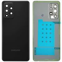 [b3098] COPRIBATTERIA BACK COVER PER SAMSUNG GALAXY A528 A52S CON VETRO FOTOCAMERA NERO