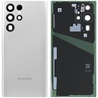 [b4258] COPRIBATTERIA BACK COVER ORIGINAL PER SAMSUNG GALAXY S908 S22 ULTRA CON VETRO FOTOCAMERA BIANCO