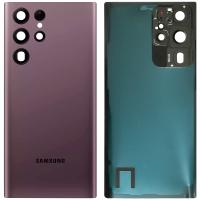 [b4271] COPRIBATTERIA BACK COVER PER SAMSUNG GALAXY S908 S22 ULTRA CON VETRO FOTOCAMERA VIOLA