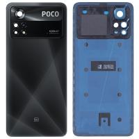 [t693] COPRIBATTERIA BACK COVER PER XIAOMI POCO X4 PRO 5G NERO