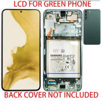 [b4192] TOUCH SCREEN DISPLAY ORIGINALE PER SAMSUNG GALAXY S906 S22 PLUS CON FRAME E BATTERIA VERDE