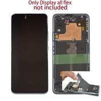 [b3346] TOUCH SCREEN DISPLAY PER SAMSUNG GALAXY A908 A90 5G CON FRAME SMONTATO DAL TELEFONO GRADO B NERO