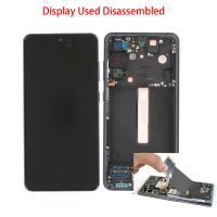 [b4031] TOUCH SCREEN DISPLAY PER SAMSUNG GALAXY G990 S21 FE CON FRAME SMONTATO DAL TELEFONO GRADO A GRIGIO