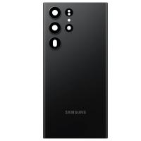 [b4358] COPRIBATTERIA BACK COVER PER SAMSUNG GALAXY S918 S23 ULTRA CON VETRO FOTOCAMERA NERO