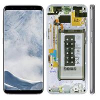 [b3831] TOUCH SCREEN DISPLAY ORIGINALE PER SAMSUNG GALAXY G955 S8 PLUS CON FRAME E BATTERIA SILVER