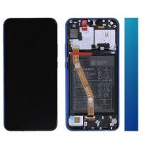 [f934] TOUCH SCREEN DISPLAY ORIGINALE PER HUAWEI P SMART Z CON FRAME E BATTERIA BLU SERVICE PACK