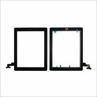 [a054] TOUCH SCREEN IPAD 2 NERO TASTO HOME ASSEMBLATO BIADESIVO RICAMBIO APPLE BLACK