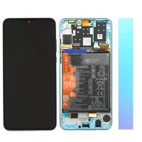 TOUCH SCREEN DISPLAY PER HUAWEI P30 LITE NEW EDITION MAR-LX1B ORIGINALE SERVICE PACK FRAME E BATTERIA BRATHING CRYSTAL 02353FQK