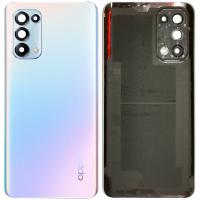 [y2024] COPRIBATTERIA BACK COVER PER OPPO FIND X3 Lite/Reno 5 CON VETRO FOTOCAMERA SILVER