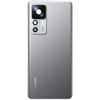 [t1261] COPRIBATTERIA BACK COVER PER XIAOMI MI 12T PRO 5G CON VETRO FOTOCAMERA SILVER