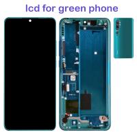 [t1723] TOUCH SCREEN DISPLAY PER XIAOMI MI NOTE 10 / NOTE 10 PRO CON FRAME VERDE