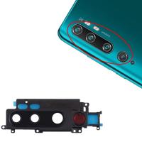 [t1748] VETRO FOTOCAMERA CAMERA GLASS + FRAME + FLASH PER XIAOMI MI NOTE 10 / MI NOTE 10 PRO NERO