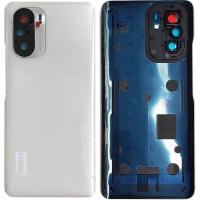 [t1859] COPRIBATTERIA BACK COVER ORIGINAL PER XIAOMI POCO F3 CON VETRO FOTOCAMERA BIANCO