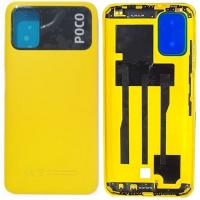 [t1935] COPRIBATTERIA BACK COVER ORIGINAL PER XIAOMI POCO M3 GIALLO