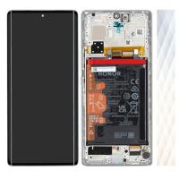 [f1980] TOUCH SCREEN DISPLAY PER HUAWEI HONOR 70 5G SERVICE PACK CON FRAME SILVER