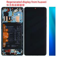 [f1987] TOUCH SCREEN DISPLAY ORIGINALE PER HUAWEI P30 PRO RIGENERATO SERVICE PACK CON FRAME E BATTERIA AURORA BLU