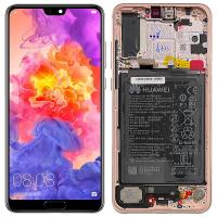 [f1988] TOUCH SCREEN DISPLAY ORIGINALE PER HUAWEI P20 PRO SERVICE PACK CON FRAME E BATTERIA GOLD