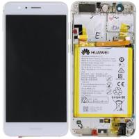 [f2110] TOUCH SCREEN DISPLAY PER HUAWEI HONOR 8 SERVICE PACK CON FRAME E BATTERIA BIANCO