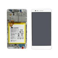 [f2138] TOUCH SCREEN DISPLAY PER HUAWEI HONOR 5X ORIGINAL CON FRAME E BATTERIA BIANCO