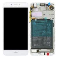 [f2221] TOUCH SCREEN DISPLAY PER HUAWEI HONOR 6A SERVICE PACK CON FRAME E BATTERIA BIANCO