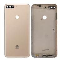 [f2555] COPRIBATTERIA BACK COVER PER HUAWEI Y7 2018 ORIGINAL CON VETROFOTOCAMERA GOLD