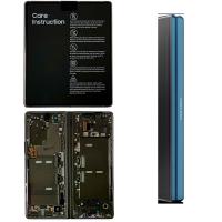 [b4932] TOUCH SCREEN DISPLAY PER SAMSUNG GALAXY FOLD 2 5G F916 CON FRAME NERO (BLUE HINGE) ORIGINAL SERVICE PACK