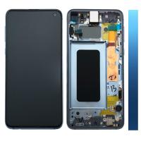 [b5113] TOUCH SCREEN DISPLAY PER SAMSUNG GALAXY S10E G970F CON FRAME BLU SERVICE PACK