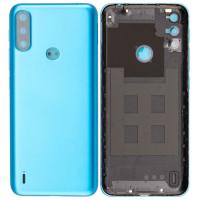 [h196] COPRIBATTERIA BACK COVER PER MOTOROLA MOTO E7 POWER XT2097 BLU