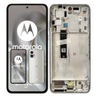 [h205] TOUCH SCREN DISPLAY PER MOTOROLA EDGE 30 NEO XT2245 SERVICE PACK CON FRAME SILVER