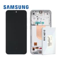 [b9770] TOUCH SCREEN DISPLAY PER SAMSUNG GALAXY S23 FE S711 CON FRAME SERVICE PACK SILVER