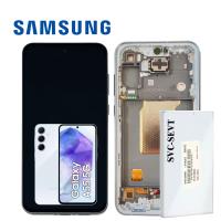 [b9780] TOUCH SCREEN DISPLAY PER SAMSUNG GALAXY A55 5G A556 SERVICE PACK BLU