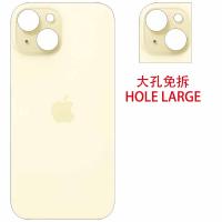 [a2787] BACK COVER PER APPLE IPHONE 15 PLUS LARGE HOLE GIALLO