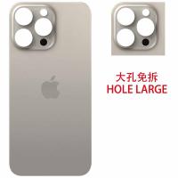 [a2824] BACK COVER PER APPLE IPHONE 15 PRO LARGE HOLE NATURAL TITANIUM