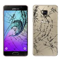 [r1001] Samsung Galaxy A310 Smartphone 16Gb Used Glass And Back Cover Broken Google Account Active Display Ok Gold Bulk