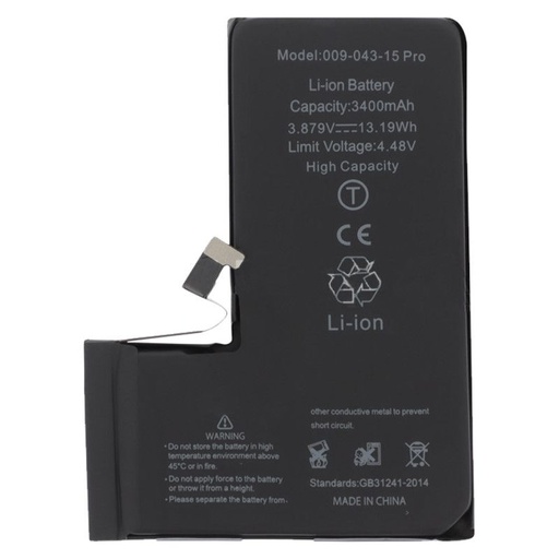 [a3047] BATTERIA PER APPLE IPHONE 15 PRO HIGH CAPACITY 3400 mAh
