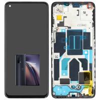 [e1590] TOUCH SCREEN DISPLAY PER ONE PLUS NORD CE 5G CON FRAME NERO SERVICE PACK