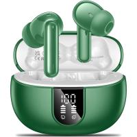 [y2822] CUFFIE Wireless Earbuds Bluetooth 5.3 Headphones Bass Stereo Ear Buds A60 Pro Green In Blister