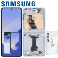 [b10166] TOUCH SCREEN DISPLAY PER GALAXY Z FLIP 6 F741 CON FRAME BLU SERVICE PACK