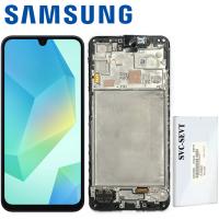 [b10212] TOUCH SCREEN DISPLAY PER SAMSUNG GALAXY A16 4G A165 CON FRAME NERO SERVICE PACK
