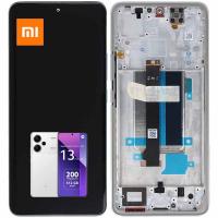 [t3517] TOUCH SCREEN DISPLAY PER XIAOMI REDMI NOTE 13 PRO PLUS /PRO+ CON FRAME BIANCO SERVICE PACK
