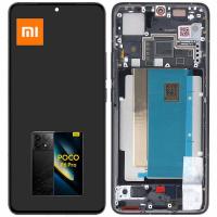 [t3575] TOUCH SCREEN DISPLAY PER XIAOMI POCO F6 PRO 5G (2024) CON FRAME NERO SERVICE PACK