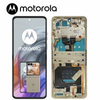 [h393] TOUCH SCREEN DISPLAY PER MOTOROLA MOTO RAZR 50 XT2453 CON FRAME BEACH SAND SERVICE PACK