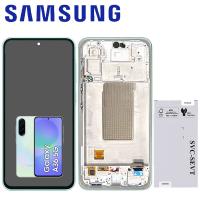 [b10334] TOUCH SCREEN DISPLAY PER SAMSUNG GALAXY A36 5G A366 CON FRAME VERDE SERVICE PACK