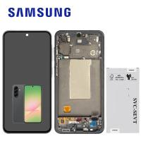 [b10352] TOUCH SCREEN DISPLAY PER SAMSUNG GALAXY A56 5G A566 CON FRAME NERO SERVICE PACK