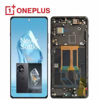 [e1655] TOUCH SCREEN DISPLAY PER ONE PLUS 12R CPH2609 CON FRAME NERO  SERVICE PACK