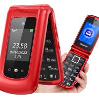 [r1225] SMARTPHONE Uleway G380d Big Button Mobile Phone Red In Blister NUOVO