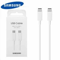 [b10442] CAVO SAMSUNG Cable (Type C to C) 100W  5A 1.8m EP-DX510JWEGEU White In Blister