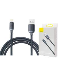 [y3182] CAVO USB-A To Lightning Cable Baseus Crystal Shine Series 18W 2.4A 2M Black CAJY000101 In Blister